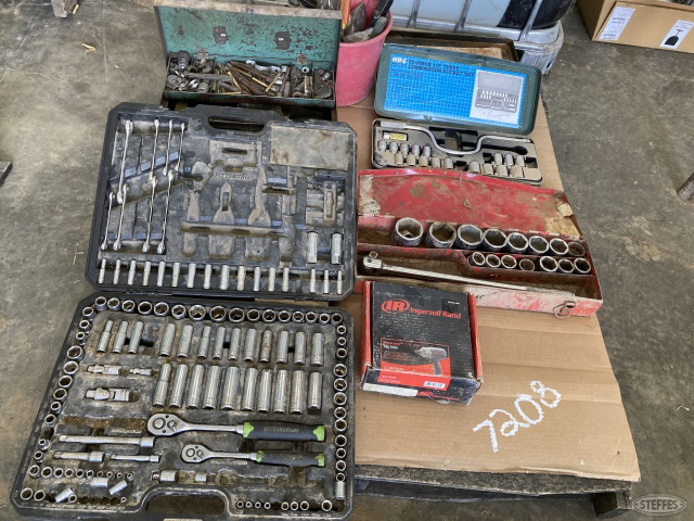 Pallet of socket sets and 1/2 in. drive impact driver